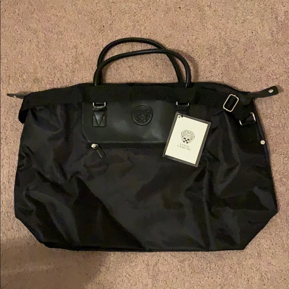 All black Vince camuto carry bag